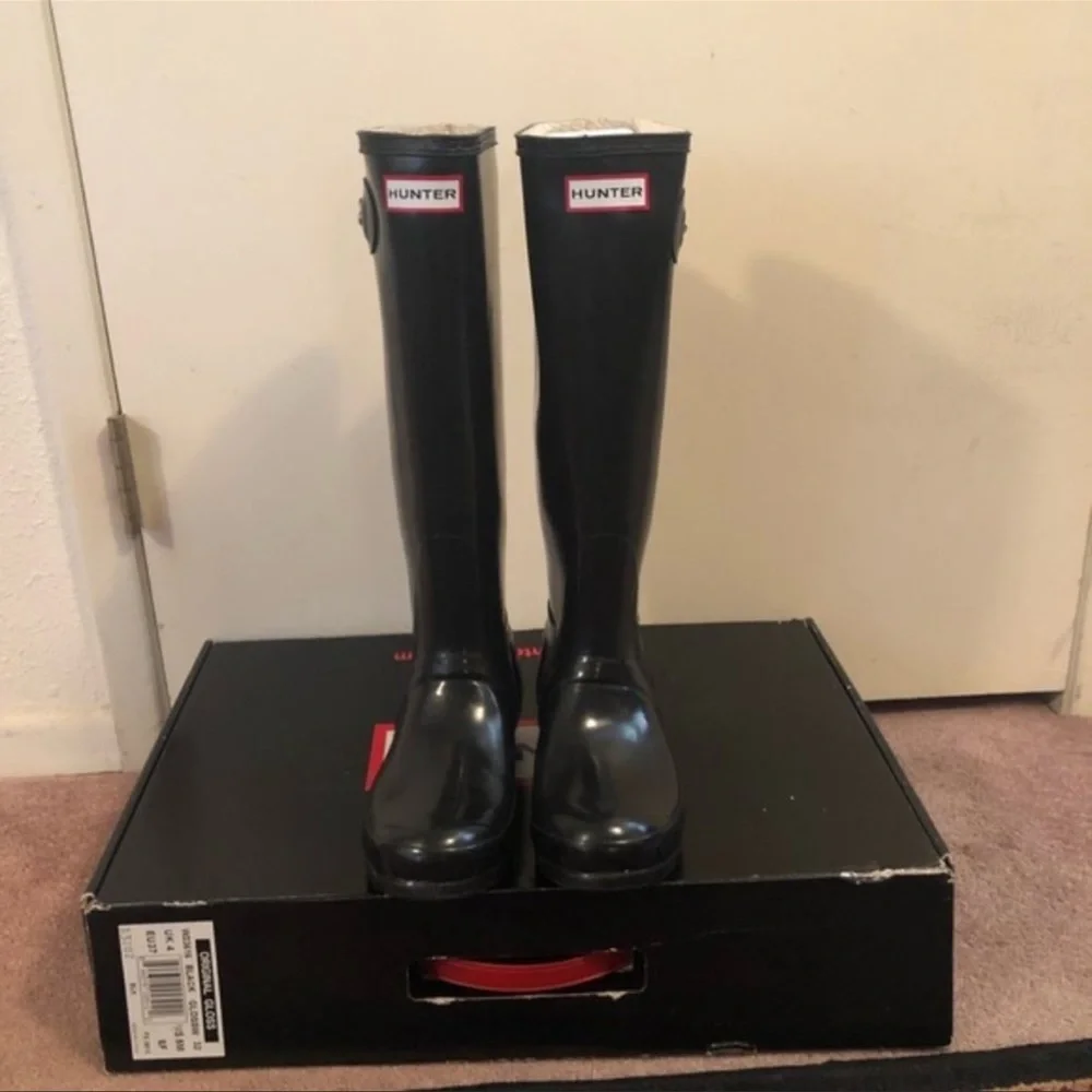 Hunter Original High Gloss Tall Boot & Socks